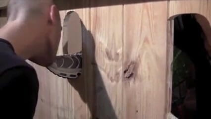 Sketboy: Sniff my sneakers through the glory holes