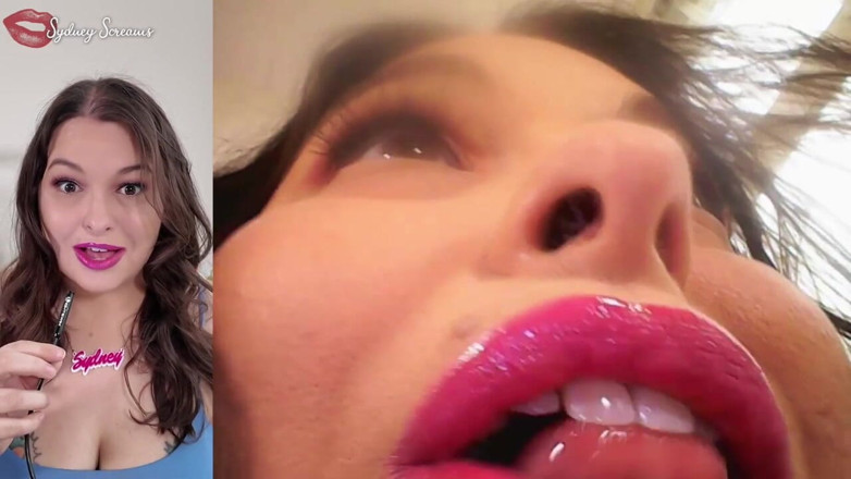 Sydney screams fetish: 시드니 의 입 깊숙이 - 내시경으로 입, 혀, 목구멍, 우불라를 보여주는 시드니 비명