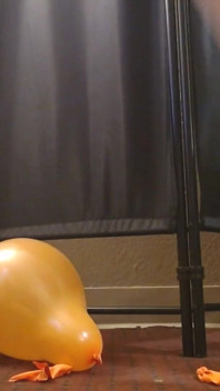 Toenail Popping Bunch of Orange Balloons