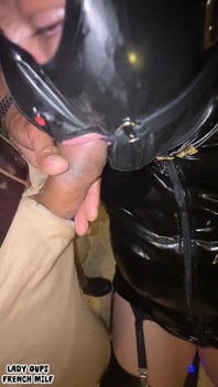 Ring Gag Latex-vibrator Und Lutschen