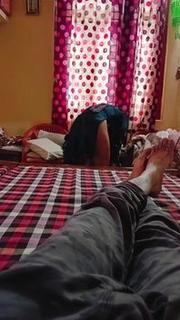 Desi Housewife Changing Panty in From of Her Lover