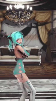 Saint Louis Hentai Undress Dance Azur Lane Wiggle Wiggle Big Boobs Mmd 3D Clear Blue Hair Color Edit Smixix