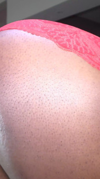 Baise en lingerie avec ma salope amateur noire, creampie