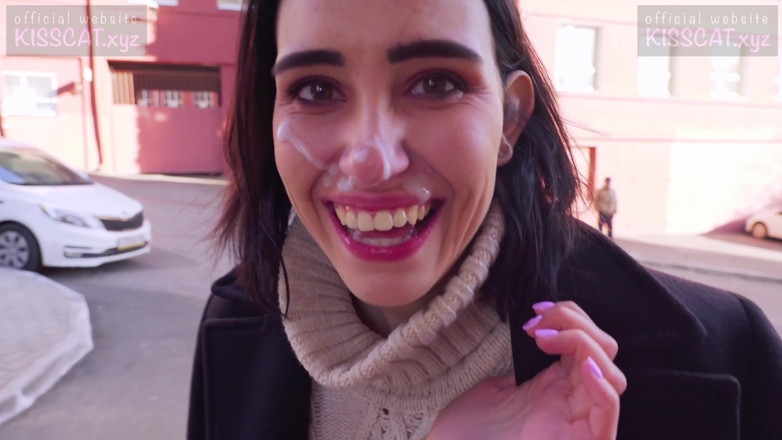 KissCat: Ryzykowny seks analny z twarzą spust spacer - agent pickup rosyjski...