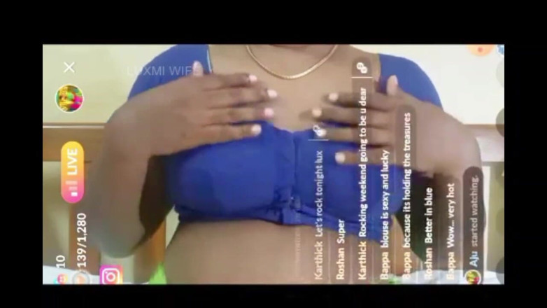 Luxmi Wife: Bluz striptiz canlı kamera gösterisi tam çıplak