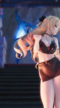 [mmd] 幽兰黛尔-shake It 大奶晃动小穴露出