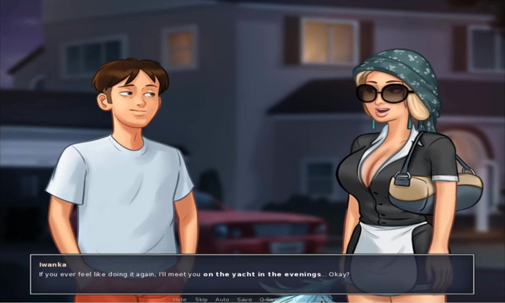 Cartoon Play: Summertime saga part 285 - hot sex on stepfather yacht