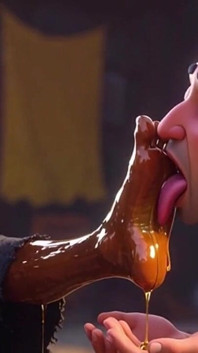 Submissive Slave Licking Wrinkled Feet of Old Ladies