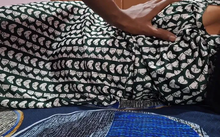 hot suman: Sexy Step-mom on Bed and Touching Her Boobs and Pussy...