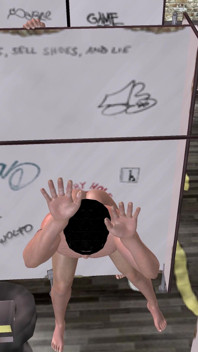 Animated 3D Gay Porn - Handsome Man Fucking Ass Through Glory Hole in Men's Toilet