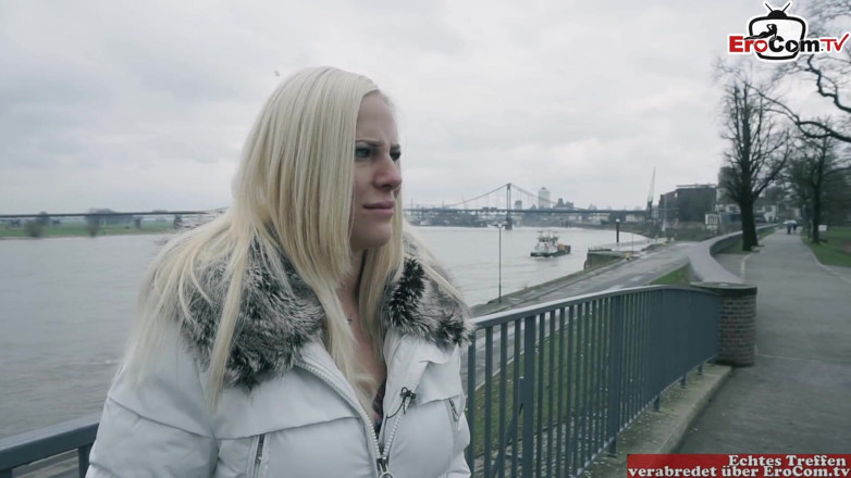 EroCom: German blonde picked up on the street for a hot...