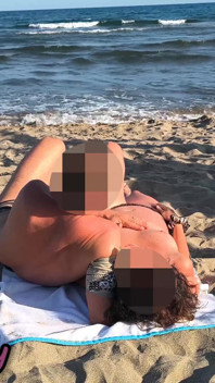 Caught by a Girl During Beach Sex