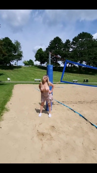Beach Volleyball Out on the Court