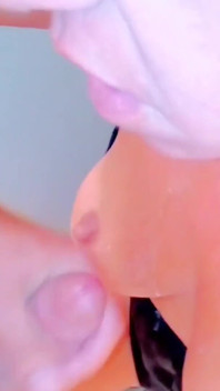 Sexy MILF Gets a Huge Load When He Puts His Dick in Her Face in Bathroom