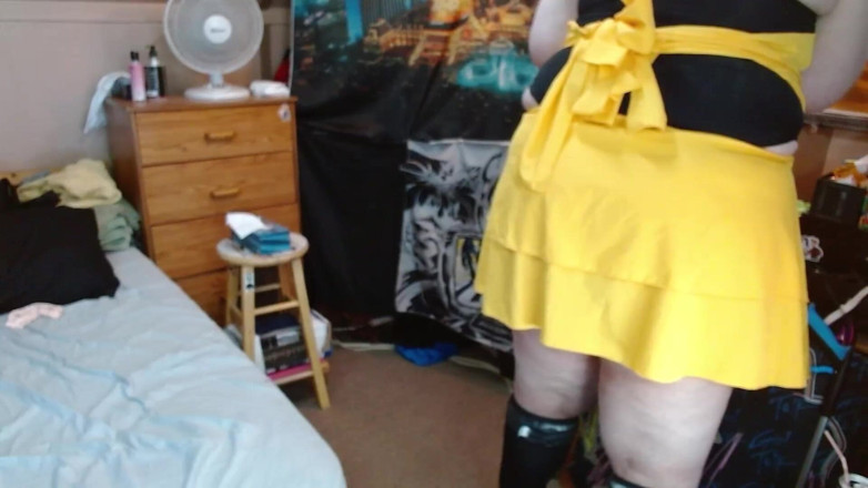 CosmicJones88: Sissy Bitch Teases shaking its fat ass and playing with...