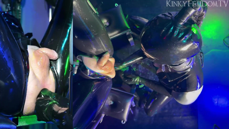 KinkyFemdomTV: Heavy Rubber Double Fisting Birds Eye 1080p Ft Mistress Lunatika
