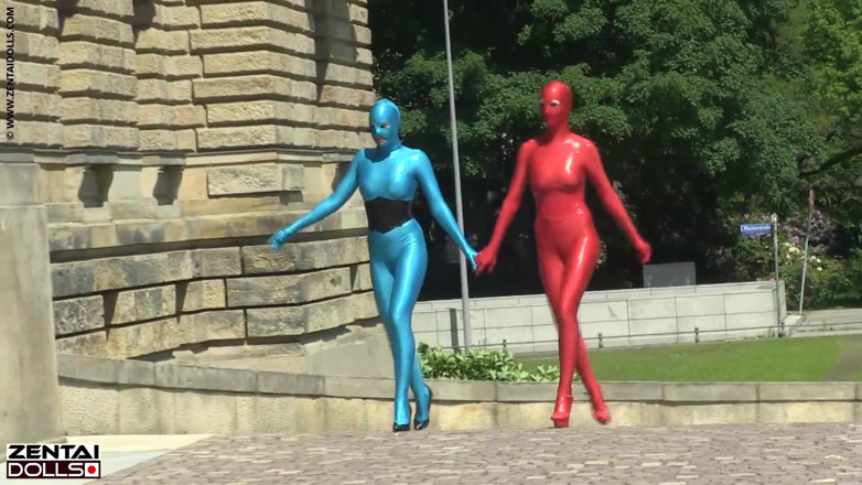 ZentaiDolls: Modelos zentai en la ciudad