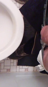 POV Standing up as I Piss