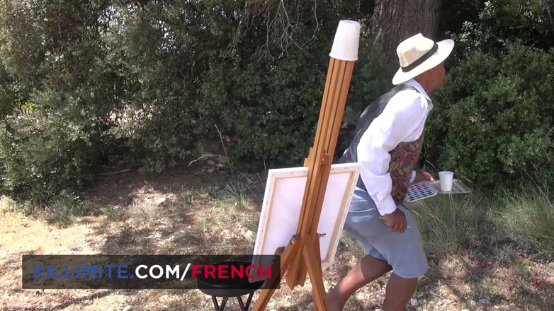 French girls at work: Seks pedesaan dengan seorang petani
