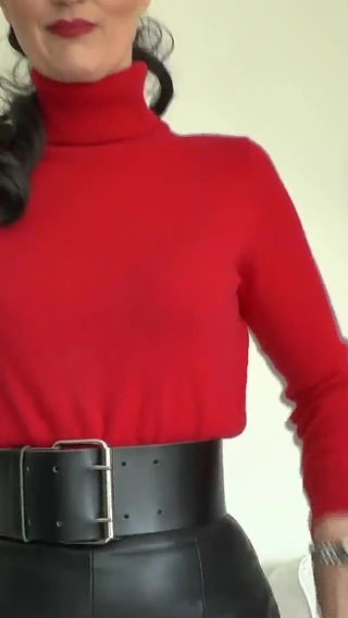 Lady Victoria Valente: Wide, Tight Belt and Watch Fetish, Your Boss, Your Masturbation...