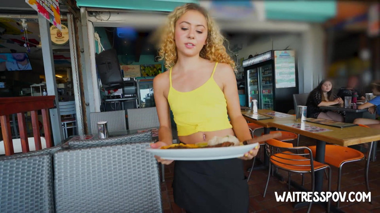 Waitress POV: Kelnerka POV - Allie Addison - Oszust, oszust, dick-eater