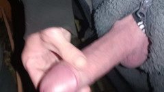 Rockardglans: Night Time Utomhus Onesie Wank, närbild kantning och cumming - Rockard...