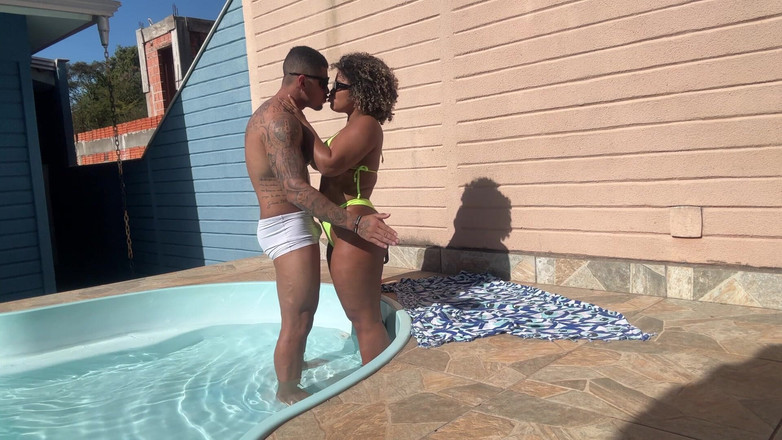 Dom Igor: Pool Debut with My Hot Girlfriend Cumming on Cock