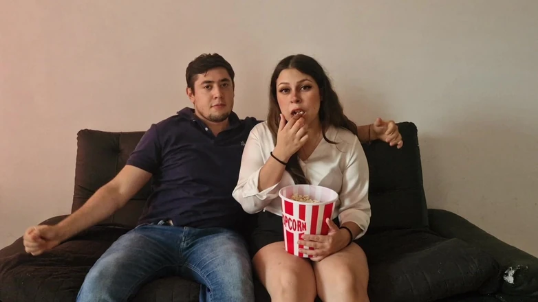 Tina and edward: A Handjob During the Movie