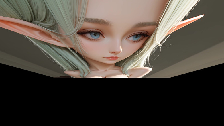 LustRender: Lustrender Slideshow: capul frumos nud elf rândul său, la dreapta...