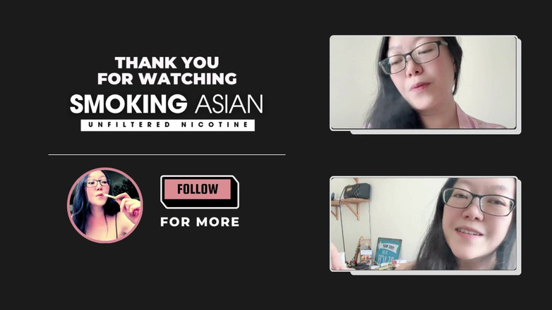 Smoking Asian: Echte rauchende asiatische MILF raucht Zigaretten und spielt mit meinen...