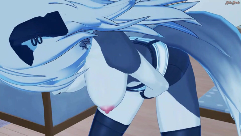 Hentai Smash: Loona мастурбує у вітальні - helluva бос хентай.
