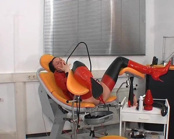Rubber & Clinic Studio - 1ATOYS: Fucking machine anal and pissing in rubber