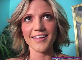 Spring Thomas: Spring Thomas Found a Cuckold Who Cleans Black Cum of...