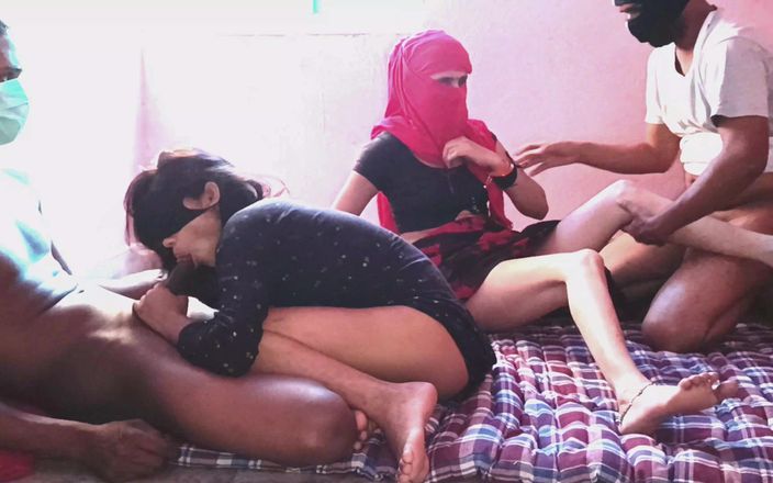 Housewife Geeta: Indyjska para swingersów wymienia żonę ze sobą desi 4some sex wideo