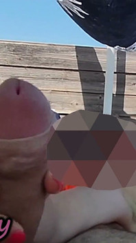 Prof Française Risqué Dick Flash Plage Publique Cumshot Devant Les Voyeurs Misscreamy