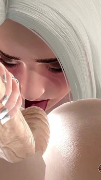 Intensiv analingus från Chrismas girl elf gör mig så svår att explodera 3D -animering
