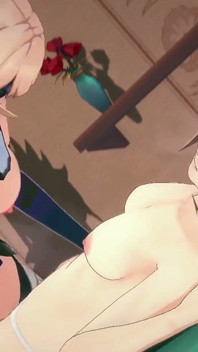 Barbara Hentai Doggystyle and Missionary Creampie Genshin Impact Mmd 3D Emerald Clothes Color Edit Smixix