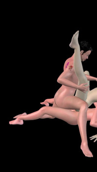 Animated Shemale Porn - Beautiful Shemale & Man Double Penetrating Girl Pussy & Ass