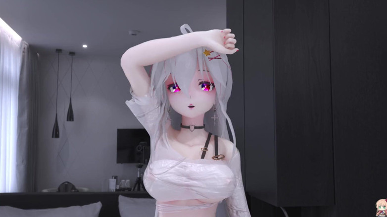 MikuMotion: No.9 Kırpılmış şort; Busty; Sexy Tattoos