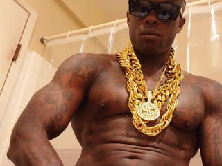 Hallelujah Johnson: Jeremiah Stroking His Big Black Hairy Cock Cumming Watching You