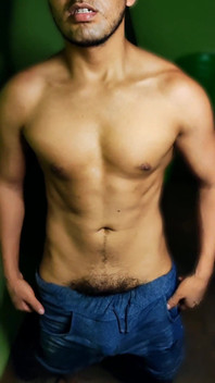 Athletic Boy Stroking His Cock