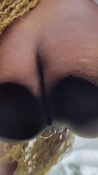 Car Fetish Spitting Tits Glasschord Pee on a Car Outdoor
