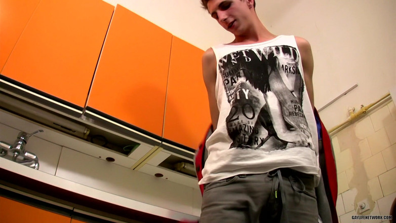 Teach Twinks: Jesse Strokes His Big Intact Dick!