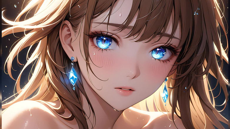 LustRender: Ethereal Emotion - Ai Girl with Glowing Tears in an Intimate...