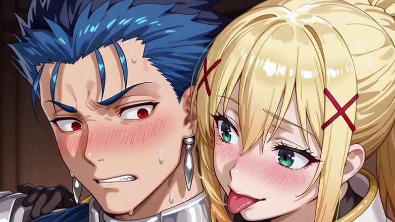 Prznai: Chulainn (kader) X Karanlık (konosuba)
