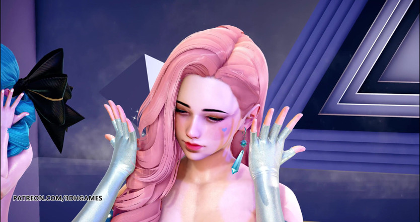 3D-Hentai Games: 루머 세라핀 그웬 로제이틀린 섹시한 스트립쇼