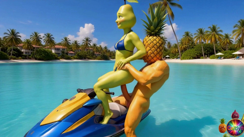Caitlynvx: Episodio 4 - ragazza carina ananas e dolce uomo avocado condividono dolci...