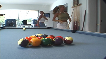 Dream Girls: Two Stacked Hotties Play Pool Naked