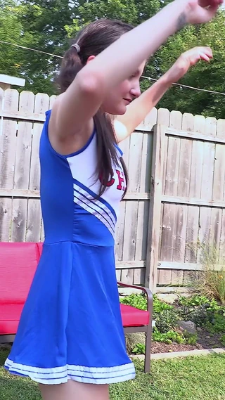 CandyGirl Video: Arielle Lane - Cheerleader Cosplay Pt I 4K