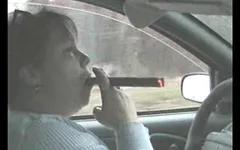 Huge cigar in the car